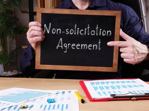 Non-solicitation Agreement is shown on a business photo using the text